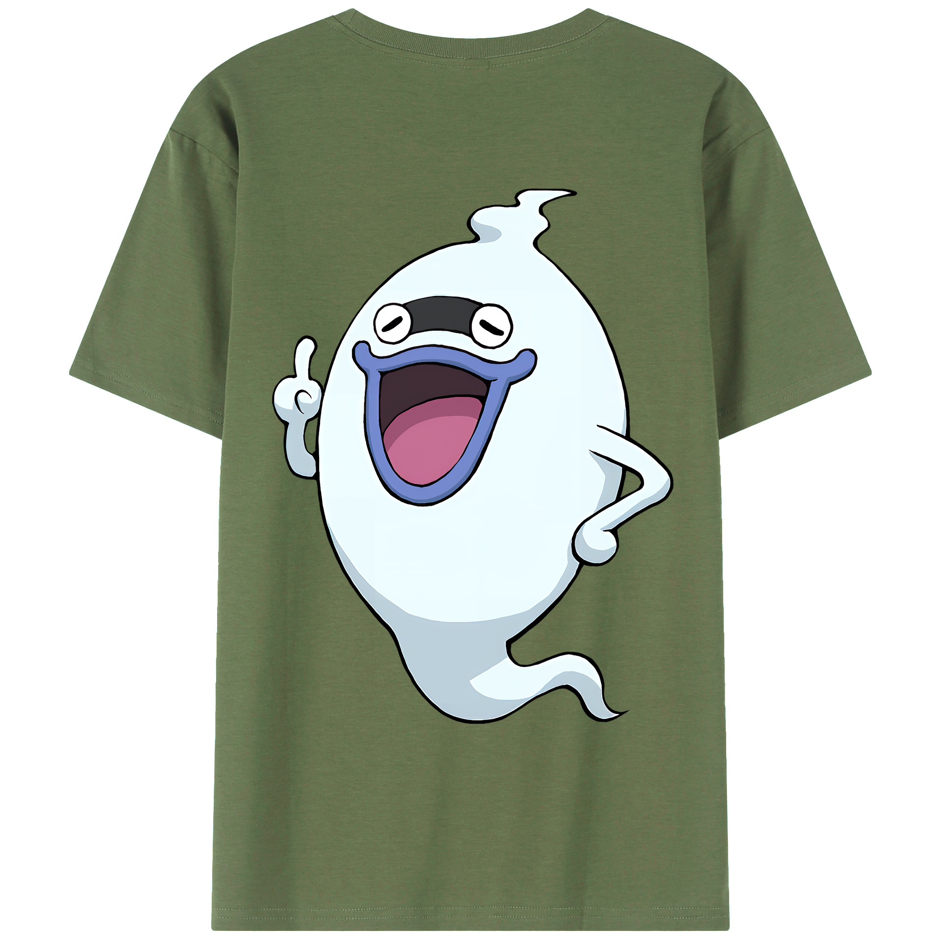 （画像用） 妖怪ウォッチ Yo-kai Watch 綿100％ メンズ半袖Tシャツ（バックプリント） 通気性